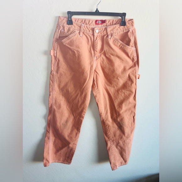 Dickies Women’s Orange Carpenter Jeans Size 9/29 Streetwear Y2K Grunge - Picture 4 of 7